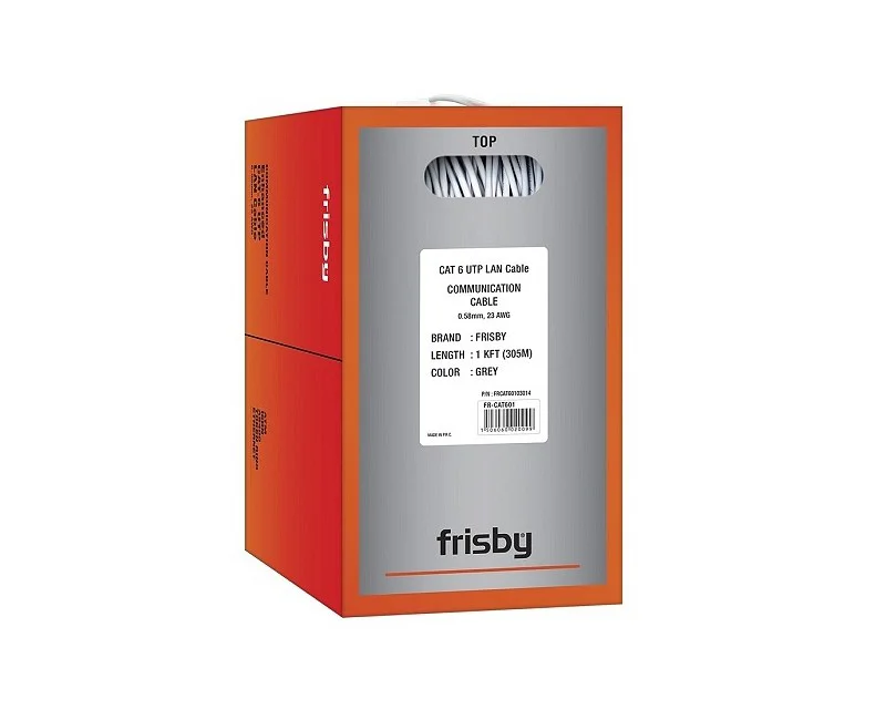 Frisby Cat6 Gri CCA Data Kablo (305m) (FR-CAT601)