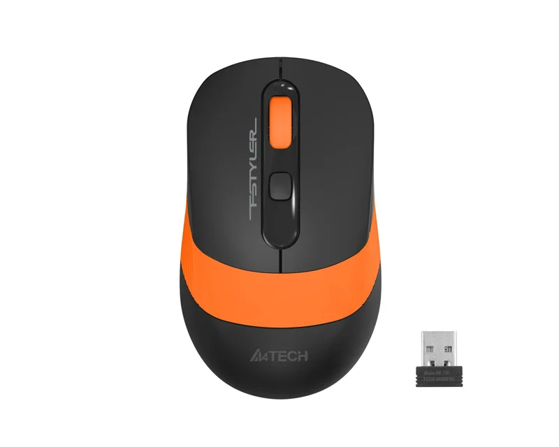 A4-Tech Kablosuz Mouse Nano Siyah-Turuncu (FG10-T)