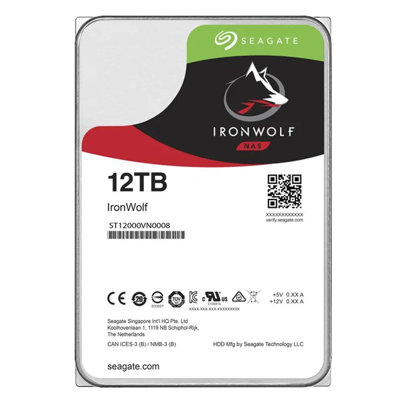 Seagate IronWolf 12TB 7200Rpm 256MB -ST12000VN0008