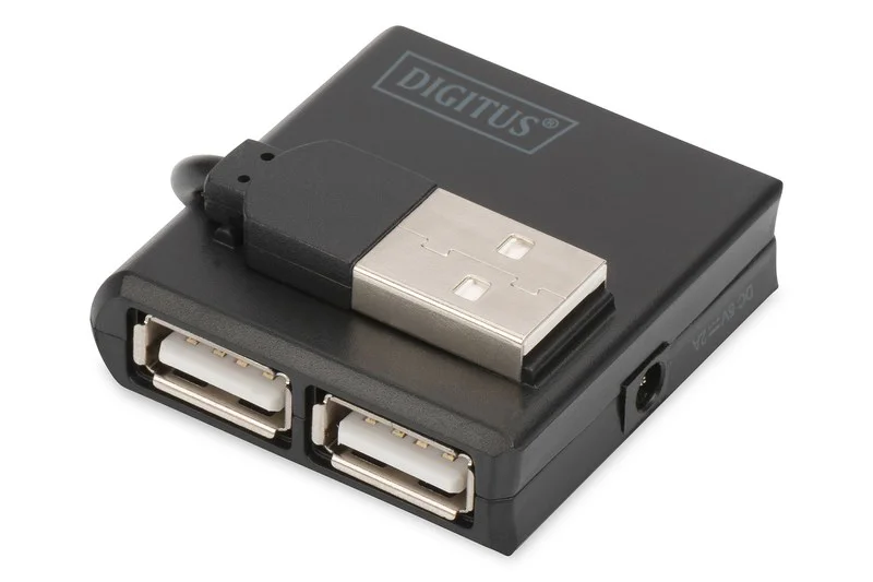 Digitus USB 2.0 Çoklayıcı Kablolu Siyah(4 Port)