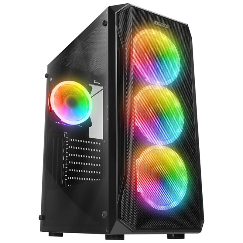 Everest 600W-Peak (X-Racer) TG RGB Fan Mid Tower