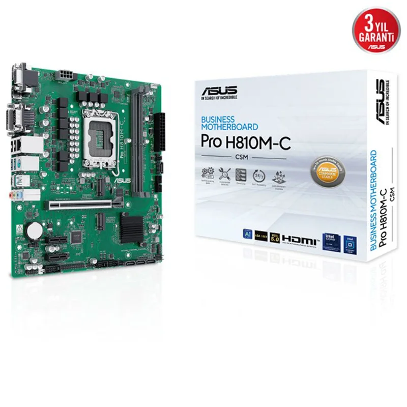 Asus Pro H810M-C Csm D5 1851P Vga Dvi Hdmi Dp
