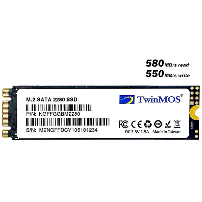 TwinMOS Internal 256GB M.2 SATA3 2280 SSD