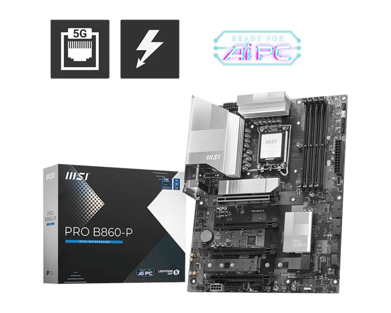 MSI Pro B860-P DDR5 1851P Hdmi Dp Type-C