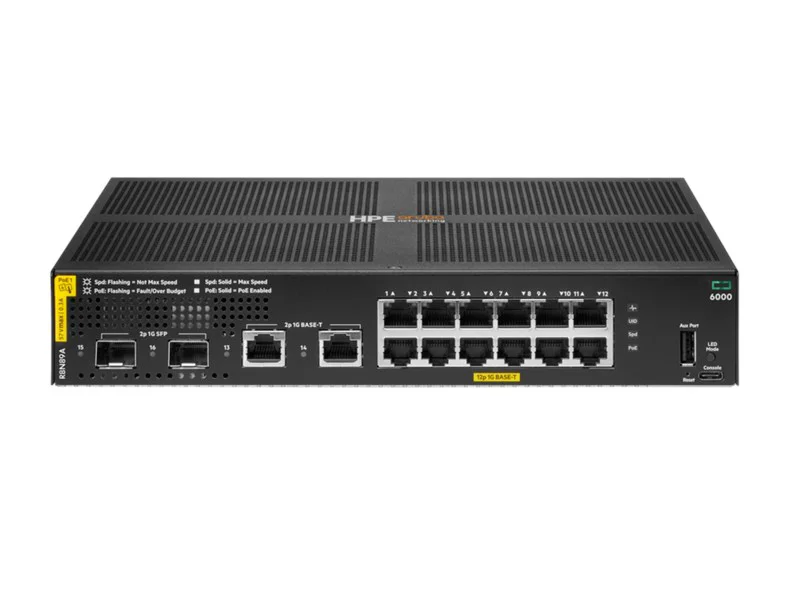 HPE Aruba 6000 12G PoE 2SFP 139W (R8N89A)