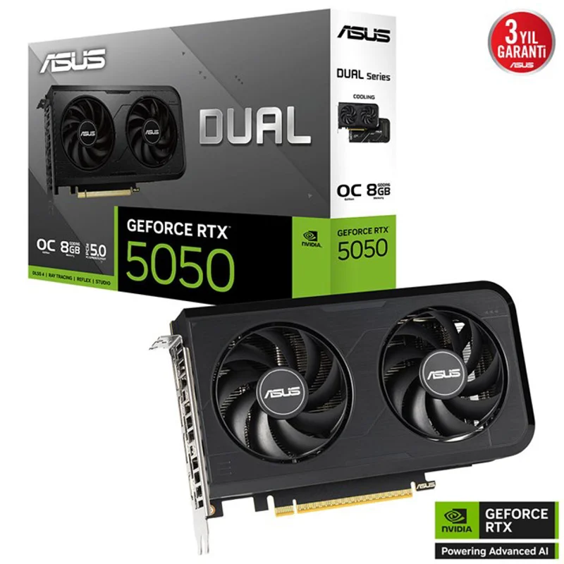 Asus GeForce RTX 5050 8GB Dual OC GD6 128Bit